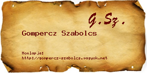 Gompercz Szabolcs névjegykártya